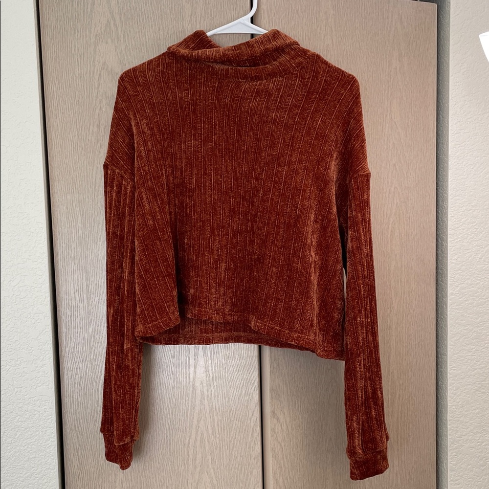 Altar'd State Rust Cowl Neck Sweater
